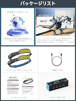 Amazon.co.jp: Smiling Shark 充電式 LED ヘッドライト, 【最新